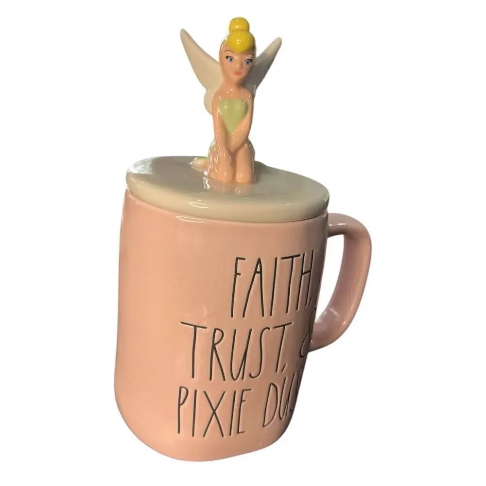 Disney Rae Dunn Mug Set W Tinker Bell Topper - Picture 2 of 6
